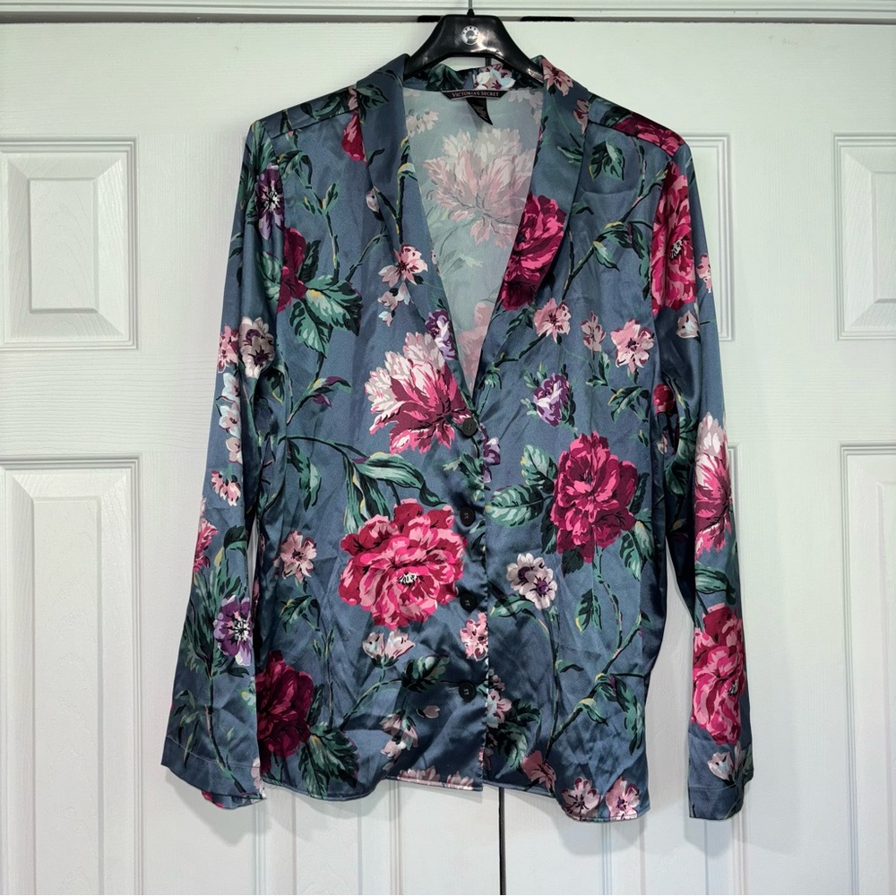 Victoria Secret Rose Floral Pajama Lounge Set Large / XL Long Sleeve & Pants